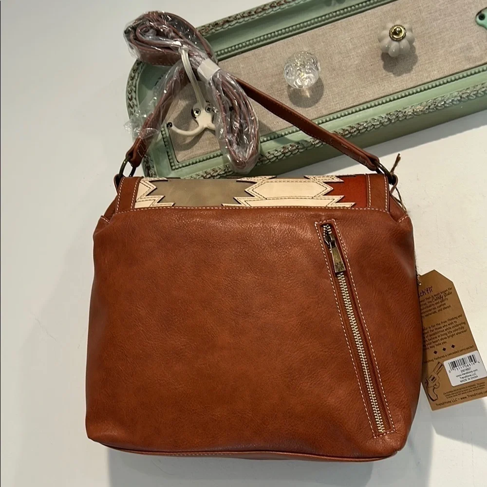 Catchfly South western boho Brown concealed carry crossbody Bag new w tag